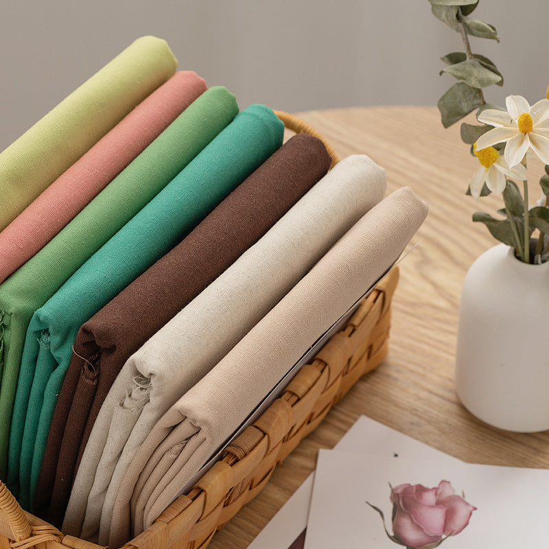 10 PCS Cotton-Linen Embroidery Fabric Bundle | Cotton Linen Fabric for Hand Embroidery, Sewing & Needlework